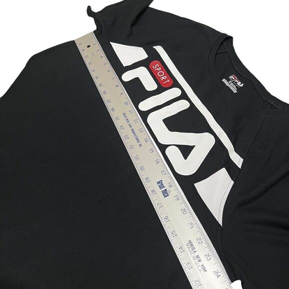 Fila‎ Short Sleeve Workout Gear Black Sweatshirt Logo Style Top  FILA Plus 1X - Picture 4 of 7